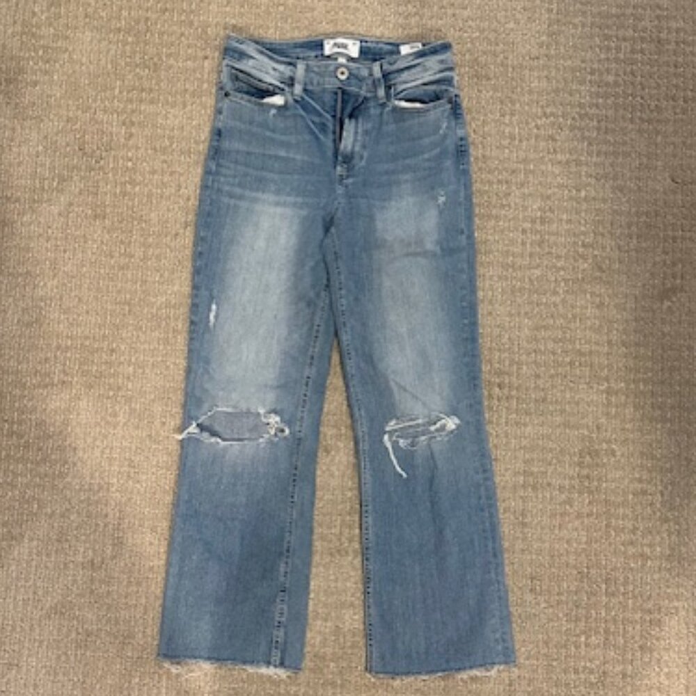 PAIGE Atley Raw Hem Ankle Flare Jeans size 27P